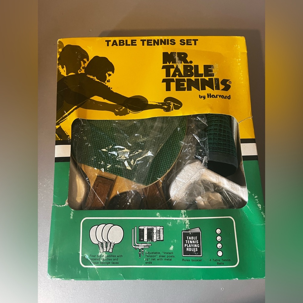 Vintage Mr. Table Tennis By Harvard Deluxe Table Tennis Set